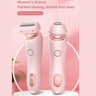 Electric Razors for Women, 2-in-1 Bikini Trimmer & Face Shaver, Hair Removal for Underarms