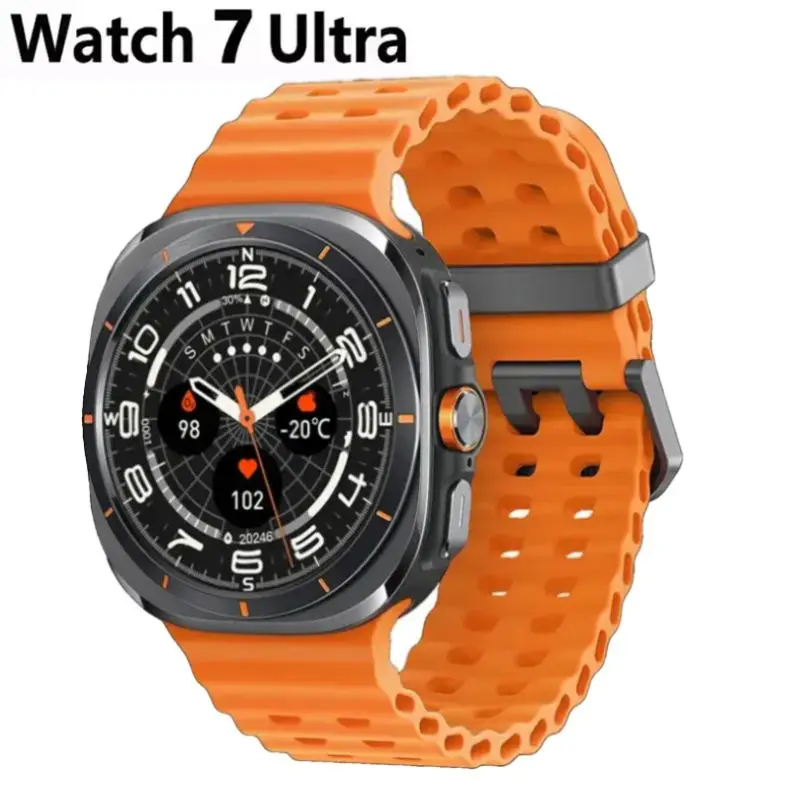 New GPS Watch 7 Ultra 47mm Smart Watch IP68 Waterproof Bluetooth Call Compass Smartwatch for Men Women 1.43" AMOLED Screen SpO2