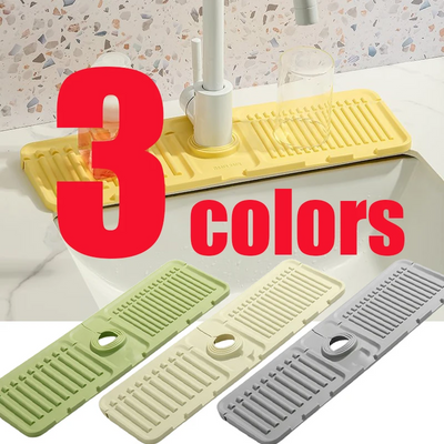 Kitchen Silicone Sink Faucet Mat Splash Guard for Sink Faucet Absorbent Protectors Mat Kitchen Sink Gadgets