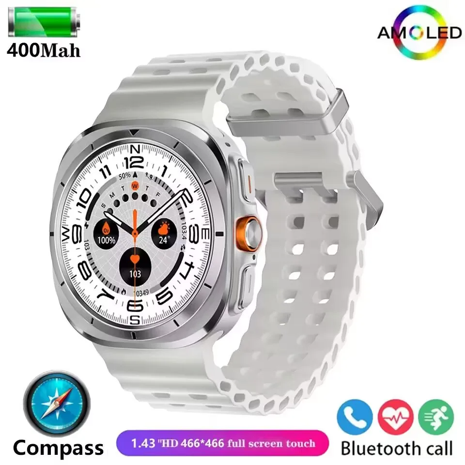 New GPS Watch 7 Ultra 47mm Smart Watch IP68 Waterproof Bluetooth Call Compass Smartwatch for Men Women 1.43" AMOLED Screen SpO2