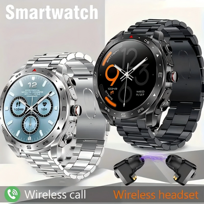 2024 New Smart Watch TWS 2-in-1 Bluetooth Earphones HIFI 9D Sound Quality Bluetooth Call For Men and Women Sports Smartwatches