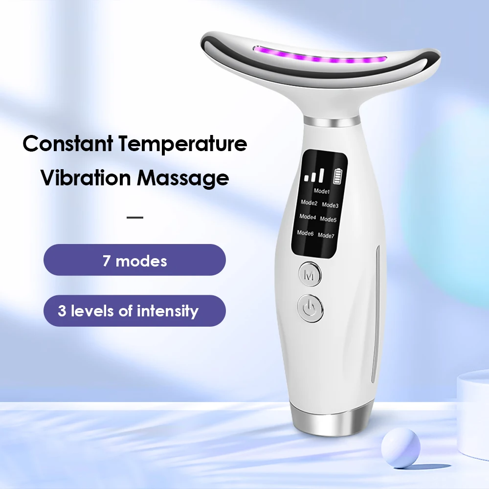 Neck Face Beauty Device Vibration Massage for Face and Neck Personal Ccare Skindion Home Use Beauty Device Face Lifting Machine