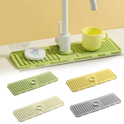 Kitchen Silicone Sink Faucet Mat Splash Guard for Sink Faucet Absorbent Protectors Mat Kitchen Sink Gadgets