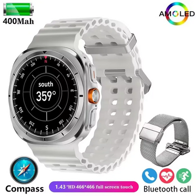 New GPS Watch 7 Ultra 47mm Smart Watch IP68 Waterproof Bluetooth Call Compass Smartwatch for Men Women 1.43" AMOLED Screen SpO2