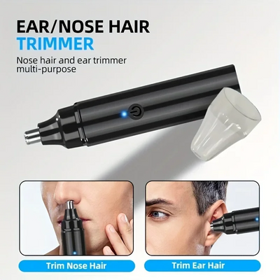 LED Portable Display Home Nose Hair Remover Electric Nose Hair Trimmer USB Charging Safety Face Hair Cleaning Care Kit 2025